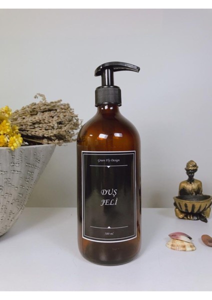 Elite Amber Cam Şişe 500 ml Duş Jeli 1 Adet