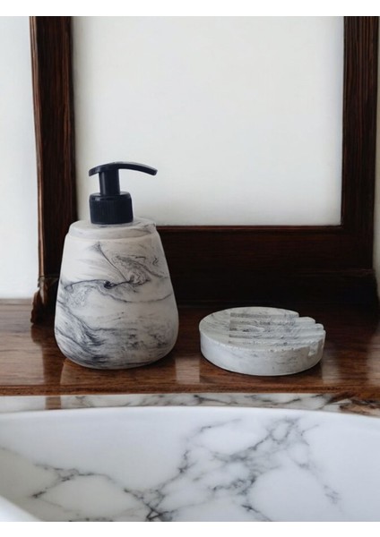 Elite Marble Gri Sıvı ve Katı Sabunluk Seti 1 Adet fiyatları