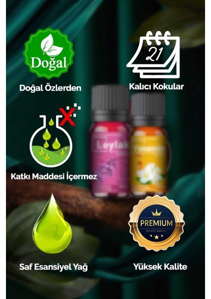 Elite Efsane Çiçek Özleri Oda Kokusu %100 Saf & Doğal Koku 6lı Set 6X10ML Esansiyel Uçucu Yağ 1 Adet