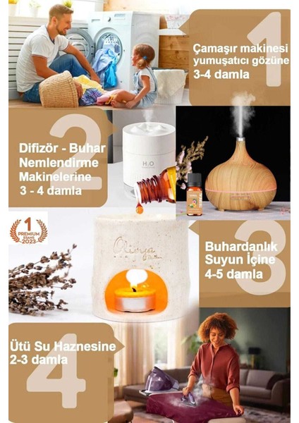 Elite Efsane Çiçek Özleri Oda Kokusu %100 Saf & Doğal Koku 6lı Set 6X10ML Esansiyel Uçucu Yağ 1 Adet