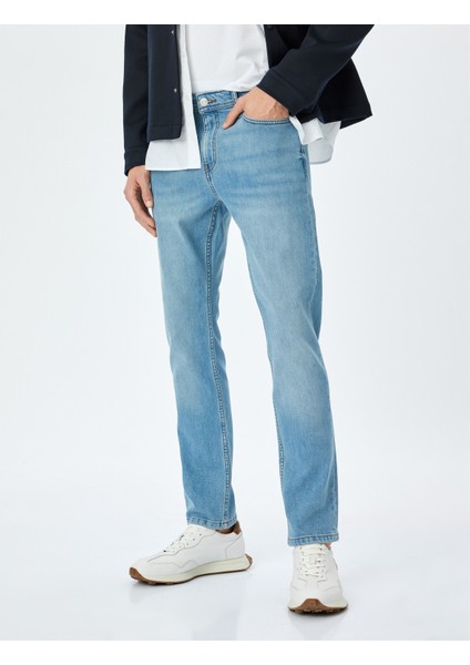 Yeni Sezon Normal Bel Slim Fit Kot Pantolon - Brad Jean