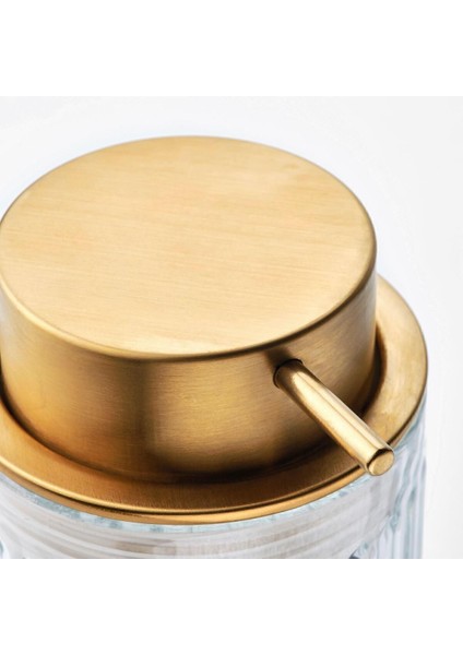 Elite Gold Başlıklı Sıvı Sabunluk Cam-Altın Rengi 350 ml 1 Adet