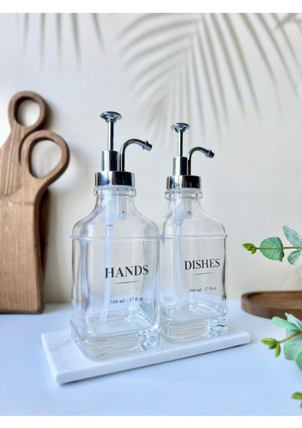 Elite Mermer Altlıklı Sabunluk & Detetrjanlık Seti | Dishes, Hands, Soap, Lotion Etiketiyle 1 Adet indirimleri