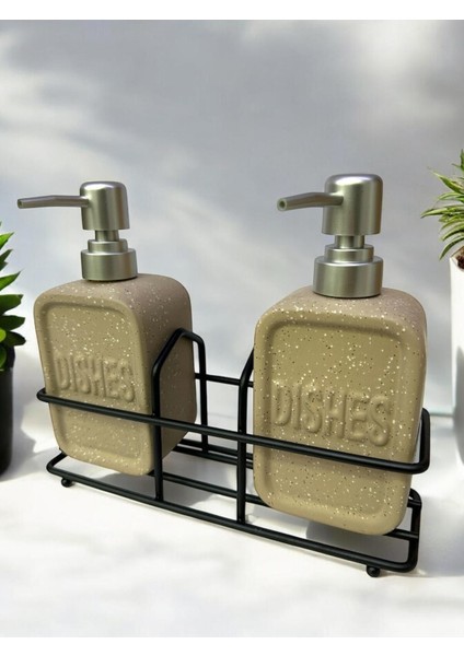 Elite 4120 Metal Standlı Dishes Sıvı Sabunluk Tezgah Üstü Banyo Mutfak Lavabo Sabunluğu 1 Adet modelleri