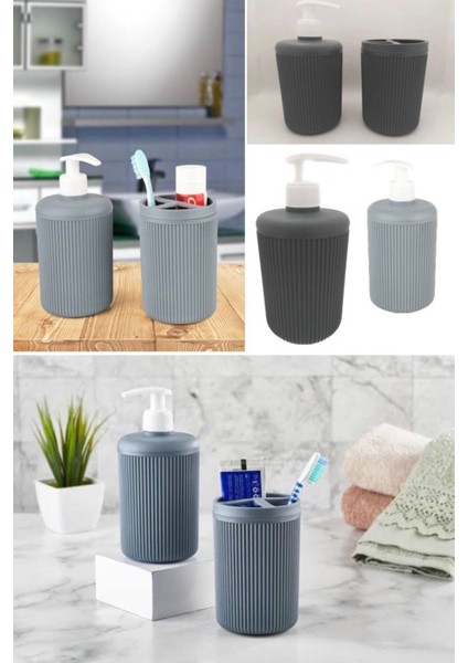Elite Gri Mutfak ve Banyo Sabunluğu Büyük Boy Pro Plastik Şık Gri Mat Sabunluk Banyo Aksesuarı Kaliteli 1 Adet fiyatları