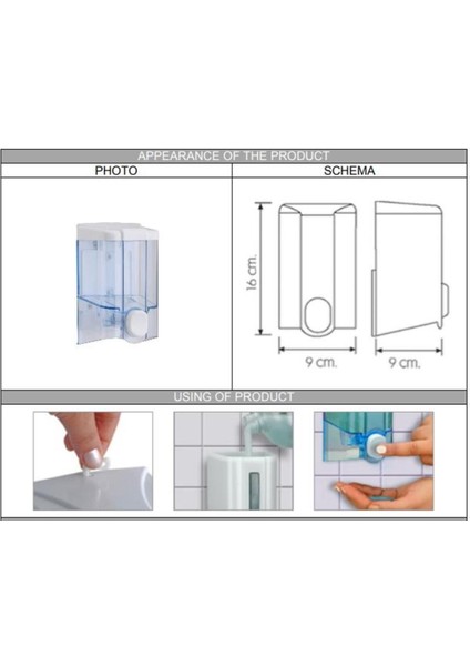 Elite S2T Sıvı Sabun Dispenseri Aparatı Şeffaf 500 ml 1 Adet