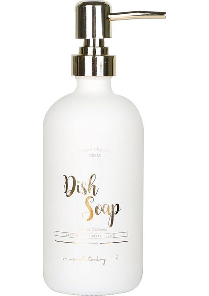 Elite Beyaz Cam Bulaşık Sabunu Şişesi - 500 ml (Dish Wash) 1 Adet