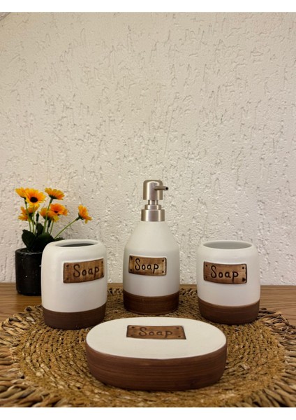 Elite Banyo Seti 4 Lü Sabunluk Seti Soap Banyo Sabunluk 1 Adet