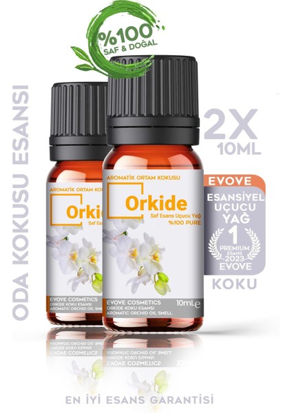 Elite Esansiyel Yağ 2X10ML %100 Saf & Doğal Ortam Oda Kokusu Uçucu Koku Esansı Buhardanlık Difüzör Kokusu 1 Adet