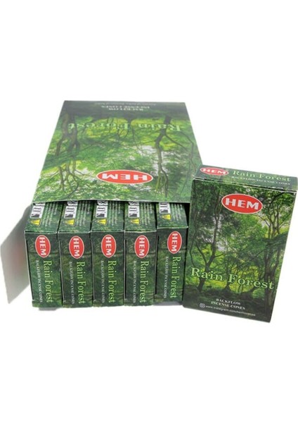 Elite Rain Forest (Yağmur Ormanı) Back Flow Konik Tütsü Tek'li Paket Geri Akış Tütsü 1 Adet
