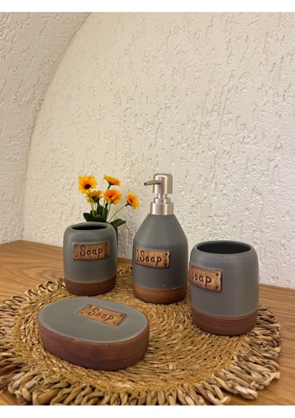 Elite Banyo Seti 4 Parça Sabunluk Seti Soap Sabunluk 1 Adet modelleri