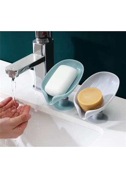 Elite Banyo Mutfak Tezgah Üstü Vantuzlu Sabunluk Su Tutmayan Giderli Katı Sabunluk 1 Adet