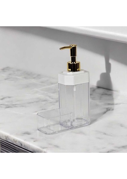 Elite Şeffaf ve Şık Tasarımlı Pompalı Sabunluk - Mutfak ve Banyo Için Deterjan Kabı 1 Adet