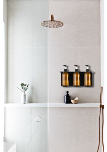 Elite 3'lü Set Sıvı Sabunluk, Banyo Şampuanlık , Duş Jelilik, Sıvı Yağ Şişesi 1 Adet