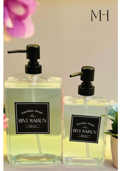 Elite 350 ML+750 ml Ikili Modern ve Şık Tasarım Sıvı Sabunluk 1 Adet