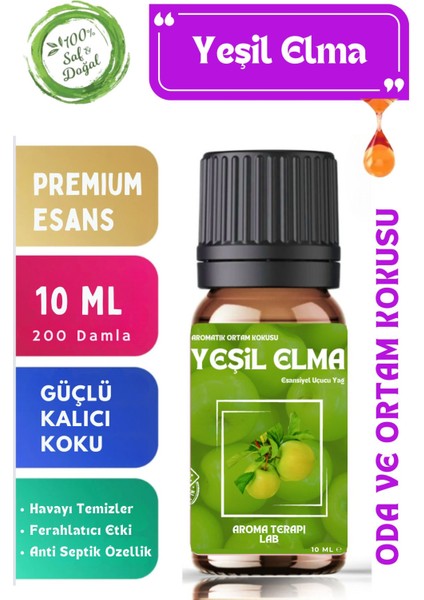 Elite Yeşil Elma - Esansiyel Uçucu Yağ - Oda ve Ortam Kokusu - Aromatik Uçucu Yağ 10ML 1 Adet