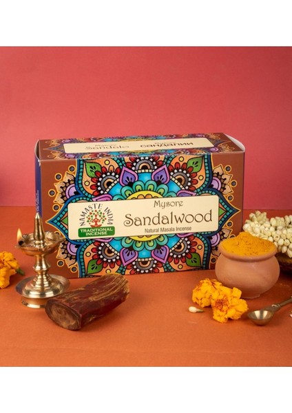 Elite Namaste India Sandal Ağacı Aromalı Organik Çubuk Tütsü 1 Adet