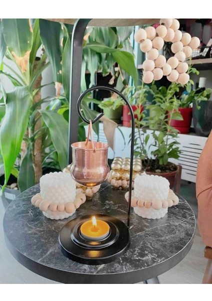 Elite Bakır Buhurdanlık Siyah Bakır Renk Tasarım Dekoratif Hediyelik Askılı Kazanlı Buhurdanlık 1 Adet