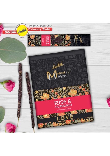 Elite (Gül-Olibanum) Manifest Sanatsal El Yapımı Premium Kalite Tütsü 1 Adet