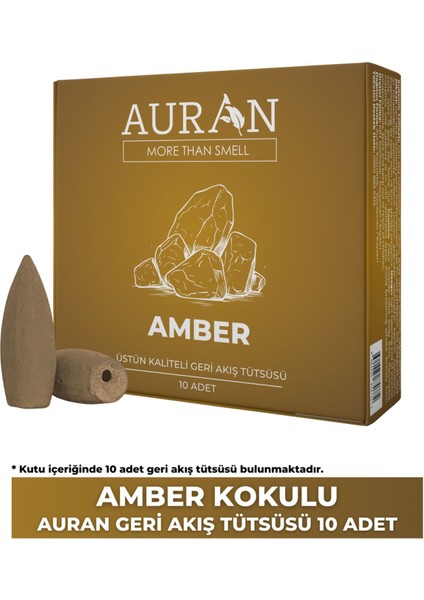 Elite Amber Kokulu Geri Akış Tütsüsü Konik Tütsü Amber Backflow Incense Cones 10 Adet 1 Adet