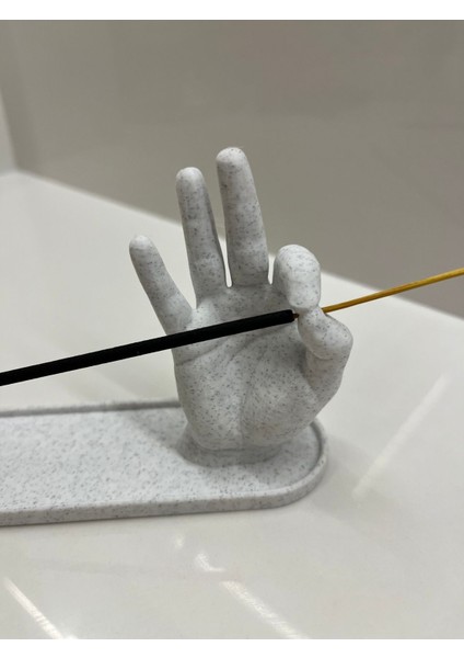 Elite Mermer Desenli Tütsülük – 3D Yazıcıdan Özel Tasarım, Modern ve Şık Dekorasyon Ürünü 1 Adet