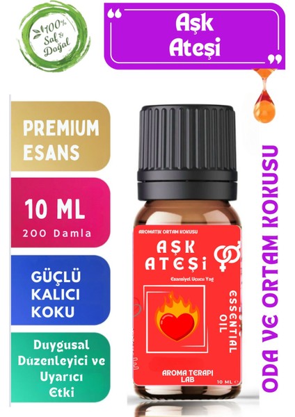 Elite Aşk Ateşi Saf Esansiyel Yağ - Oda ve Ortam Kokusu - Aromatik Uçucu Yağ 1 Adet