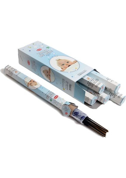 Elite Baby Powder(Bebek Pudrası) Hexa Çubuk Tütsü Tek'li Paket 1 Adet