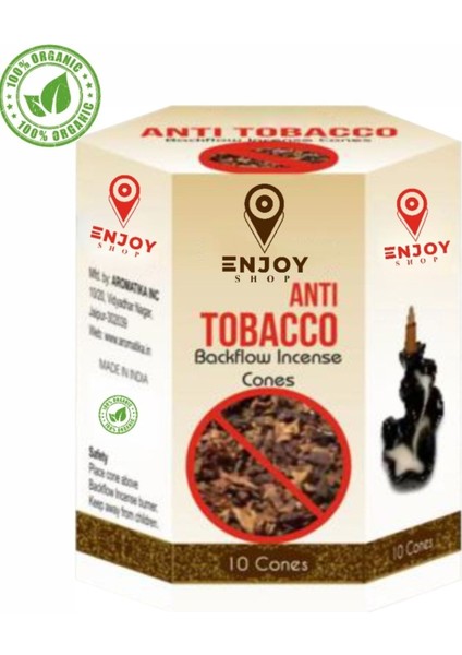 Elite Anti Tabacco Sigara Kokusu Yok Edici Geriakışlı Tütsü Konikleri 10 Adet Backflow 10 Pieces 1 Adet