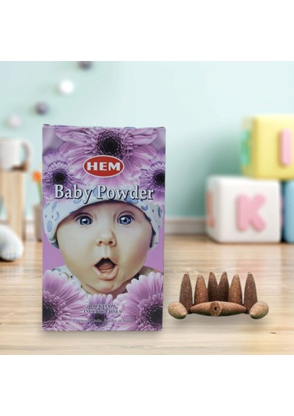 Elite Bebek Pudrası ( Baby Powder ) Organik Geri Akış Konik Tütsü Tekli Paket 1 Adet