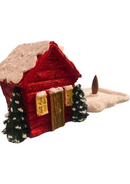Elite Yeni Yıl Noel Evi Geri Akış Tütsülük Yılbaşı Hediye Dekoratif Ev 1 Adet indirimleri
