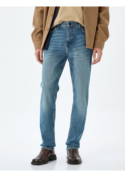 Yeni Sezon Slim Fit Kot Pantolon - Brad Jean