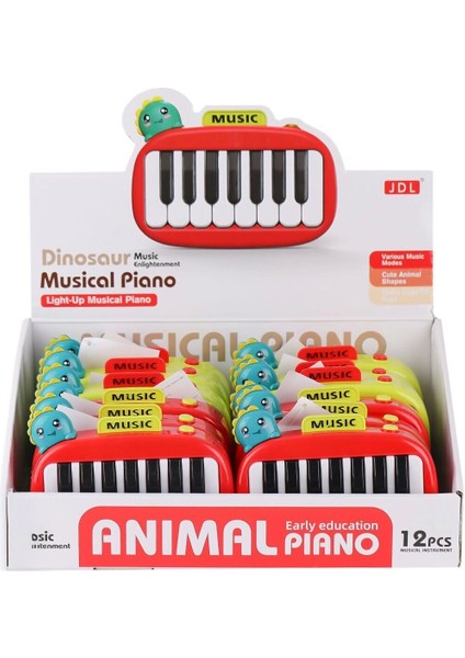 8898-1B Dinazor Işıklı Müzikal Baby Piano - 1 Adet Fiyatıdır