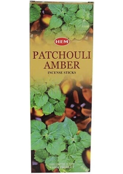 Elite Patchouli (Paçuli) Amber Hexa Çubuk Tütsü Tek'li Paket 1 Adet