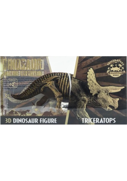 Sert Plastik Dinozor Figürü Triceratops