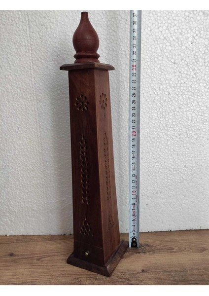 Elite 37 cm Ahşap Eskitme Kule Model Tütsülük 1 Adet