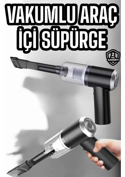 Araç Içi Süpürge Filtreli Şarjlı Süpürge Vakumlu Yıkanabilir