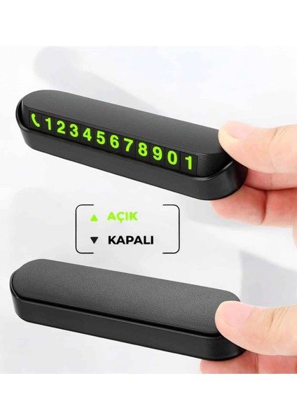 Araç Içi Numaratör Numaralık Torpido Üstü Açılır Kapanır Telefon Numarası Bırakma