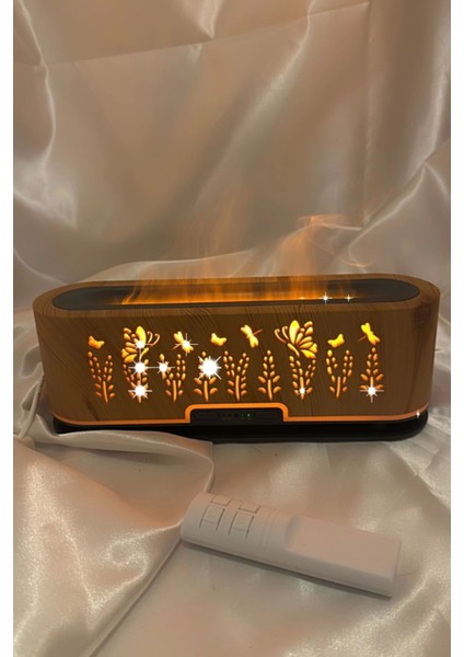 Elite Difüzör Buhar Makinası Hava Temizleyici Çiçekli LED Işıklı Soğuk Buhar Nemlendirici 3D Kademeli Kuma 1 Adet indirimleri