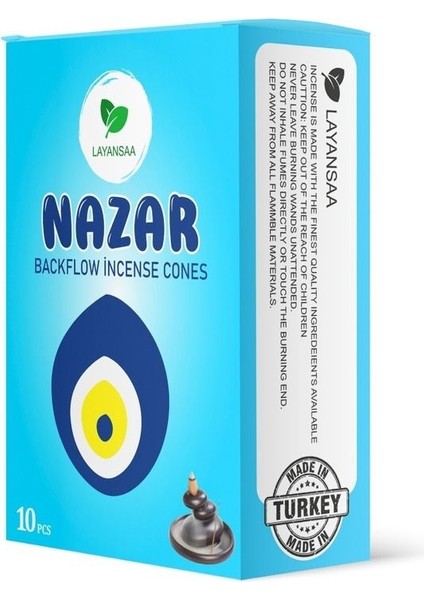 Elite 10 Adet Nazar (Üzerlik) Kokulu Geri Akış Tütsü 1 Adet