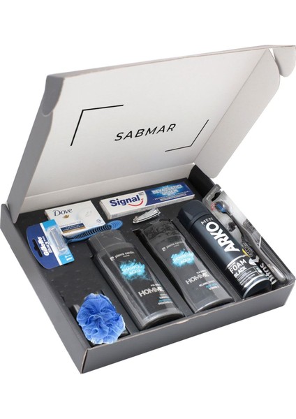 Elite Damat Bohçası Erkek Bakım Seti Nişan Bohçası Sabmar Çeyiz Kutusu Erkek Bohça Seti 2023040H Siyah 1 Adet