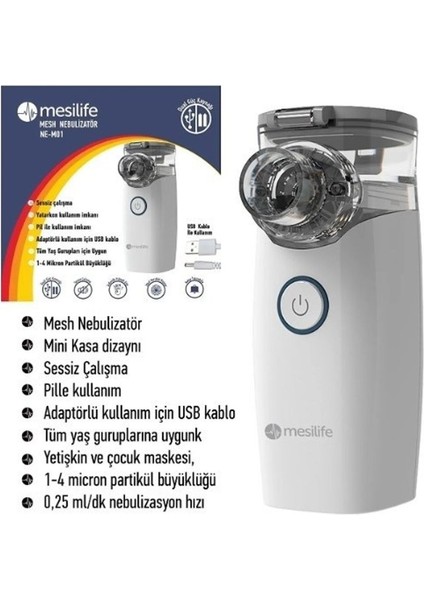 Mesh NE-M01 Taşınabilir Mini Nebulizatör