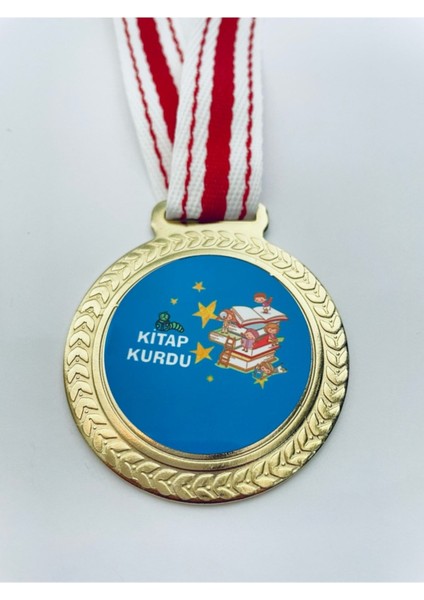 Baskı Elite 5 Adet Kitap Kurdu Madalyası - Dijital lı 1 Adet