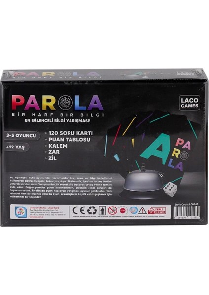 LC0143 Parola En Eğlenceli Bilgi Oyunu