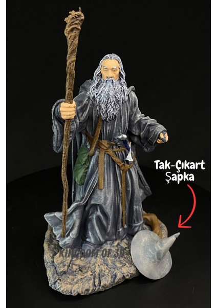 Elite Gandalf Figür, Yüzüklerin Efendisi Gandalf Heykel, Gri Gandalf Figür Hediye 1 Adet
