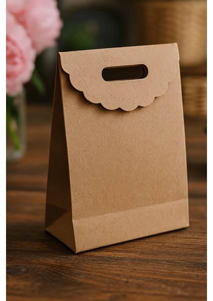 Elite El Geçe Kraft Poşet 13X18CM 6 Adet Kapalı Poşet Yapışkanlı Hediye Poşeti 6 Ad. 1 Adet