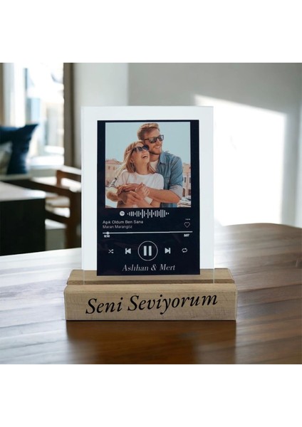 Elite Kişiye Sevgiliye Özel Fotoğraflı, Sözlü ve Barkodlu Spotify Masaüstü Plak 1 Adet fiyatları