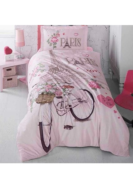 Clasy Ranforce Nevresim Takımı Tek Kişilik Paris Love