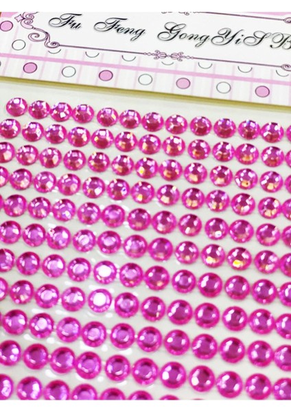 Şekeri Elite Kristal Taş Pembe Sticker Yapışkanlı 260 Adet 1 Adet fiyatları