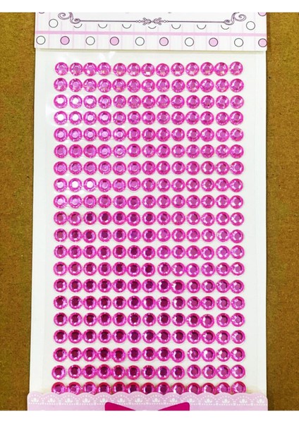 Şekeri Elite Kristal Taş Pembe Sticker Yapışkanlı 260 Adet 1 Adet indirimleri