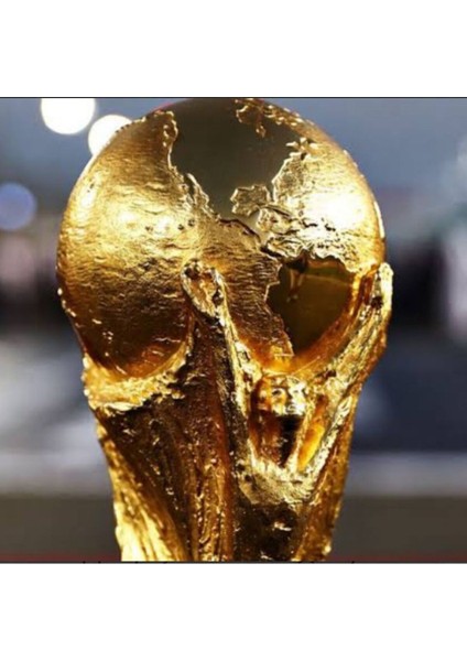 Elite 30 cm Boy Dünya Kupası Gold Kaplama Gerçek Boyut Messi Qatar Futbol ( 30CM 1kg ) 1 Adet fırsatları